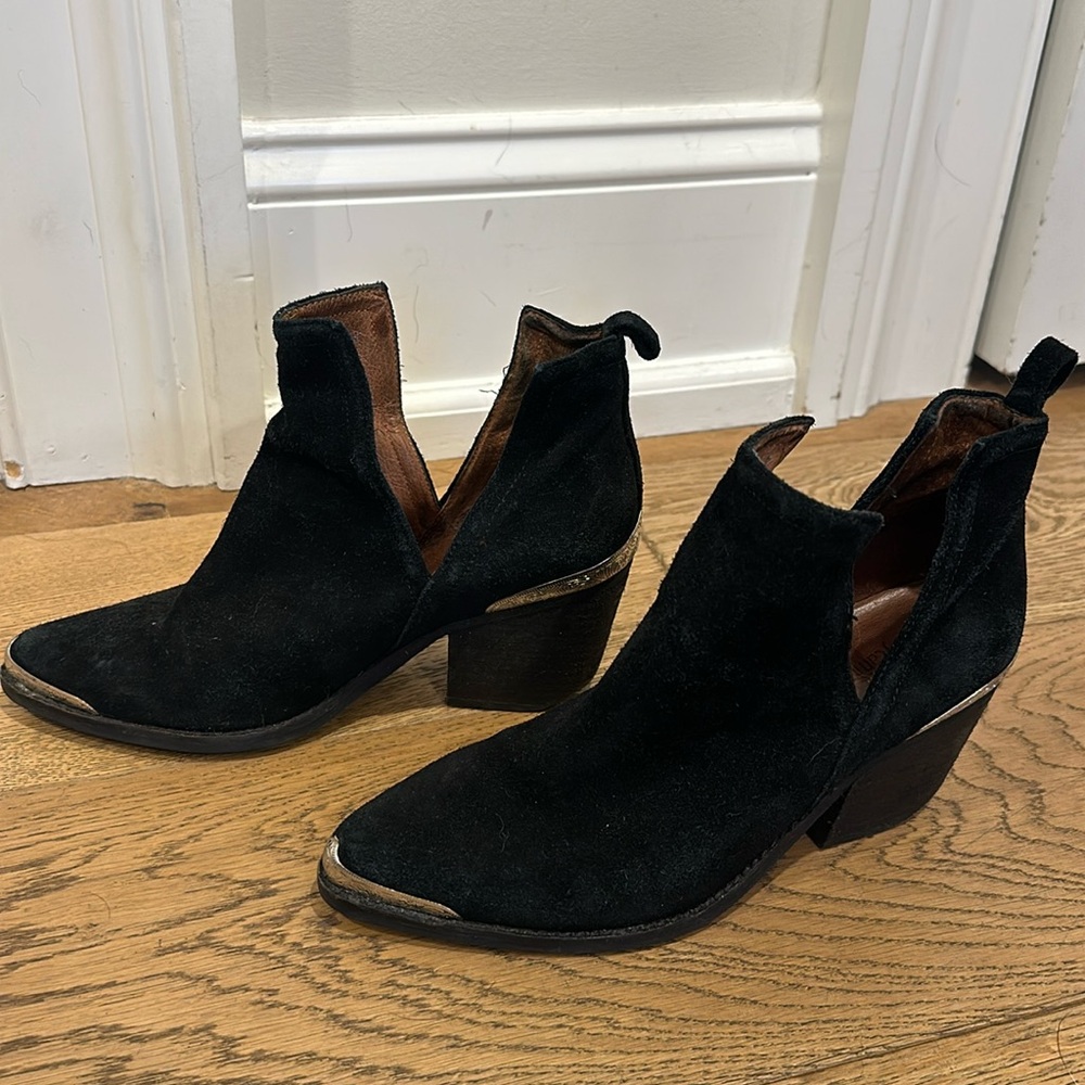 Jeffrey Campbell Cromwell Suede Cowboy Booties